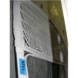 Queen size white wicker headboard
