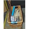 Image 1 : Wicker basket filled with misc items
