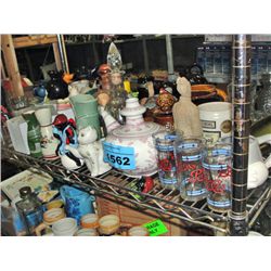 Shelf lot of assorted collectables and decorative