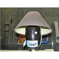 Black ceramic table lamp