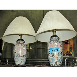 Pair of ceramic table lamps