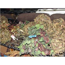Shelf lot of artificial decorative plants