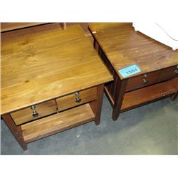 Pair of pine single drawer night stands