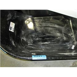 Black metal wheel barrow replacement bucket