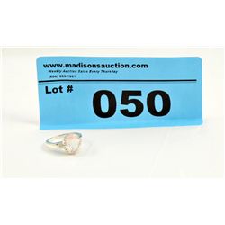 Oval Cut 5.59 Carat Pink Quartz & .03 Diamond Cock