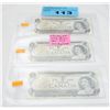 Image 1 : 3 1973 canadian one dollar bank notes in sequence