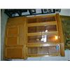 Image 1 : Oak lighted buffet and hutch