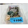 Image 1 : Plastic box filled with assorted jewelery