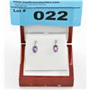 Image 1 : 5 Carat Amethyst & Diamond Dangle Earrings in