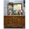 Image 1 : Solid maple 11 drawer bedroom dresser with mirror