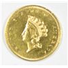 Image 1 : 1855 TYPE 2 $1 GOLD AU/BU REALLY LOOKS NICE STRONG LUSTER