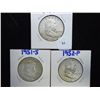 Image 1 : 1950-D, 51-S & 52 FRANKLIN HALF DOLLARS