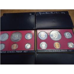 1974 & 79 US PROOF SETS (WITH BOXES)