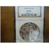 Image 1 : 1988 AMERICAN SILVER EAGLE NGC MS69