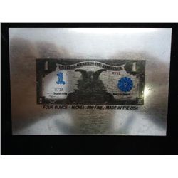 4 OZ. .999 NICKEL BAR ($1 BLACK EAGLE SERIES)