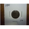 1889 SEATED LIBERTY DIME (EXTRA FINE)