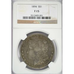 1894 MORGAN DOLLAR NGC F-VF 15
