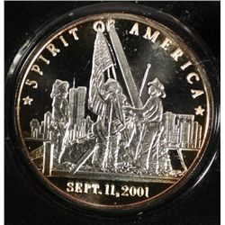 SPIRIT OF AMERICA ONE OUNCE .999 SILVER ROUND IN GIFT BOX, PATRIOTIC  THEME