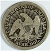 Image 2 : 1853O arrows/rays Seated Liberty quarter  G/VG  est$30-$35