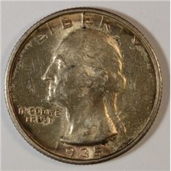 1935-S WASHINGTON QUARTER AU+