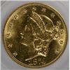 Image 2 : 1874 $20.00 GOLD SEGS MS60 CLEANED T-2