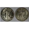 Image 1 : 1942 P AND 1943 P WALKING LIBERTY HALF DOLLAR MS62 EACH