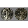 Image 1 : 1942-P AND 1943-P WALKING LIBERTY HALF DOLLAR MS62 EACH
