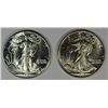 Image 1 : 1942 P AND 1943 P WALKING LIBERTY HALF DOLLAR MS62 EACH
