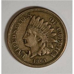 1861 INDIAN HEAD CENT VF/XF (DAMAGED)