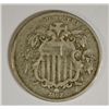 Image 1 : 1867 SHIELD NICKEL VG/FINE