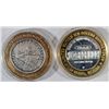 Image 2 : ( 2 ) COLLECTABLE LAS VEGAS SILVER CASINO TOKENS