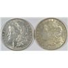 Image 1 : ( 2 ) NICE CIRCULATED  MORGAN SILVER DOLLARS: 1980-P AND 1921-P