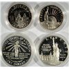 Image 1 : ( 2 ) 1986 Pf. LIBERTY SILVER DOLLARS ( 2 ) CLAD HALVES