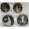 Image 2 : ( 2 ) 1986 Pf. LIBERTY SILVER DOLLARS ( 2 ) CLAD HALVES