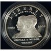 Image 2 : ( 2 ) NICE PROOF COMMEMORATIVE SILVER DOLLARS: 2003 WRIGHT BROS. 2004 EDISON