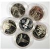 Image 1 : COMMEMORATIVE PROOF HAL DOLLAR LOT: ( 4 ) LIBERTY,  (1) EACH BILL OF RIGHTS ,FLI