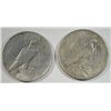 Image 2 : ( 2 ) NICE CIRCULATED PEACE SILVER DOLLARS: 1926-S AND 1927-D