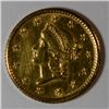 Image 1 : 1851 GOLD DOLLAR MS62 CLEANED