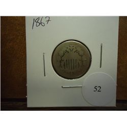 1867 SHIELD NICKEL