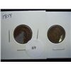 Image 1 : 1859 & 60 INDIAN HEAD CENTS BOTH FINES