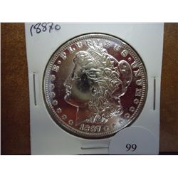 1887-O MORGAN SILVER DOLLAR POLISHED