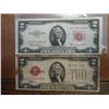 Image 1 : 1928-D & 53-C $2 US NOTES RED SEALS