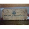 Image 1 : 1861 CITY OF PORTSMOUTH $1 OBSOLETE BANK NOTE