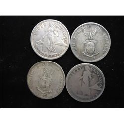 4-1944-S US/PHILIPPINES SILVER 50 CENTAVOS