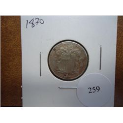 1870 SHIELD NICKEL