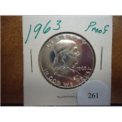 1963 FRANKLIN HALF DOLLAR GEM PROOF