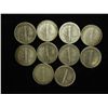 Image 2 : 10 ASSORTED MERCURY DIMES