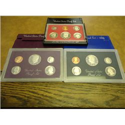 1981,83 & 85 US PROOF SETS (WITH BOXES)