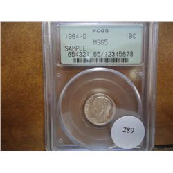 1964-D SILVER ROOSEVELT DIME PCGS MS65