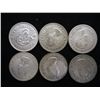 Image 2 : 6 ASSORTED AUSTRALIAN SILVER SHILLINGS